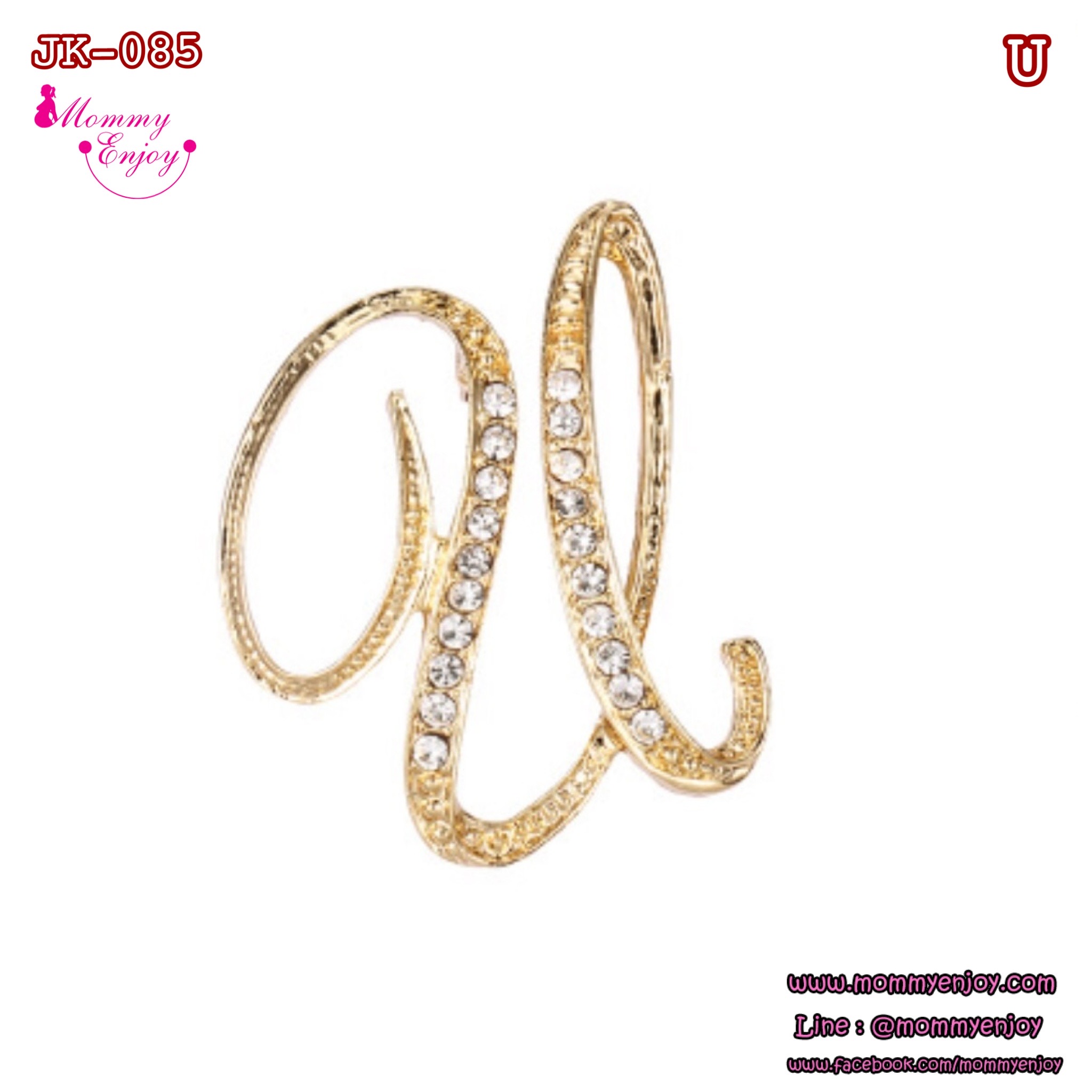 เข็มกลัดติดชุด สวย หรู ดูดี อักษร A-Z น่ารัก ติดเพื่อกันสารพัดเลยจร้าา