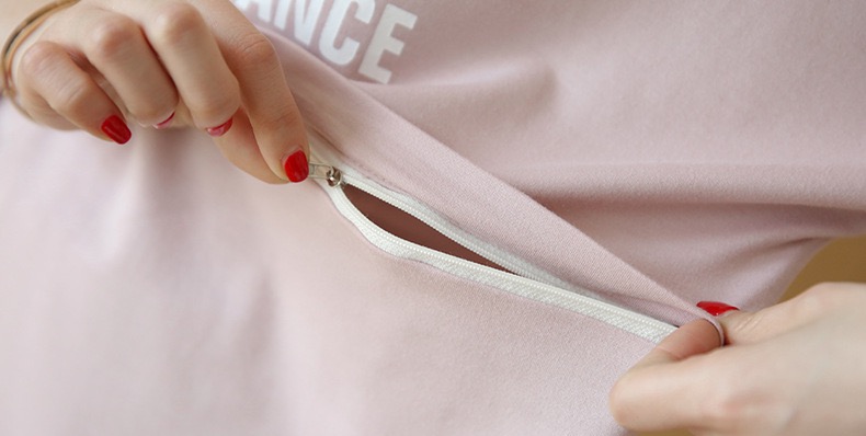 ชุดเสื้อกางเกงเปิดให้นม ผ้านิ่มใส่สบาย มีกระเป๋าข้าง ปรับขนาดครรภ์ได้ M,L,XL,XXL