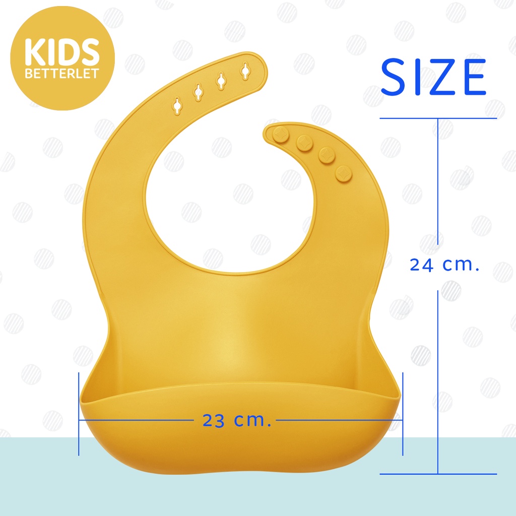 ซิลิโคนกันเปื้อน พร้อมช่องเก็บอาหาร bib