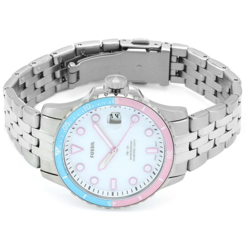 Fossil ES4741 นาฬิกาผู้หญิง FB-01 Three-Hand Date Stainless Steel Women's Watch