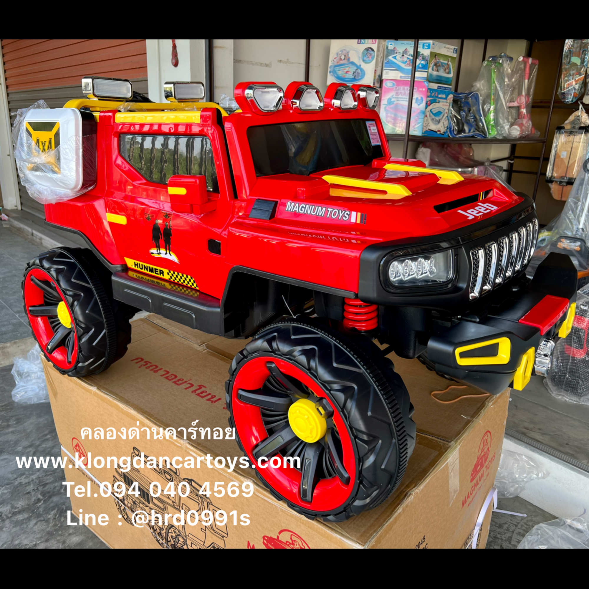 รถเด็กแบตเตอรี่จิ๊ปซาฟารี4×4*คันใหญ่มากโครงเหล็กรับหนา* (ออกตัวสมูท, 4มอเตอร์แบต12v10a, มีโช้คหน้าหลัง, โยกได้, บูลทูธกับมือถือ เล่นusb aux, รีโมทบูลทูธไฮเทค, กล่องเก็บของ2ข้าง) มีล้อสำรอง