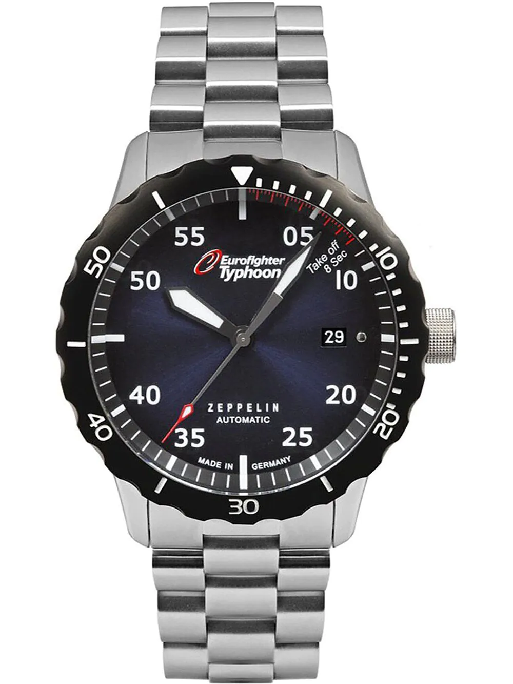 Zeppelin 7268M-3 นาฬิกาผู้ชาย Eurofighter Typhoon Automatic Men's Watch