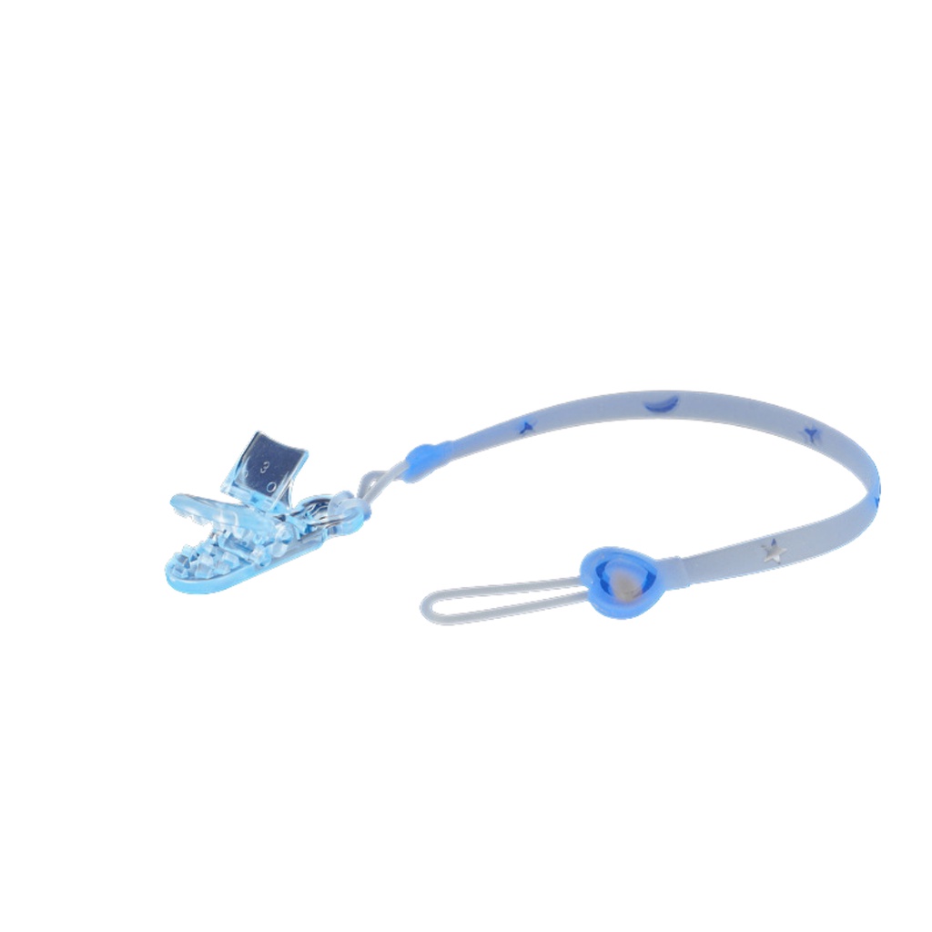 สายคลิปซิลิโคน - ลายดาว คลิปหนีบ สายคล้องซิลิโคนกันหล่น