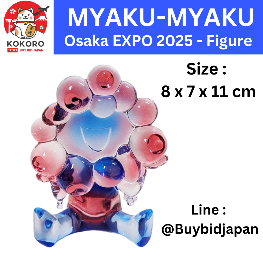 [PRE-ORDER] ฟิกเกอร์ สีใส น้ำเงิน + แดง MYAKU-MYAKU Clear Figure Blue & Red งาน Osaka Expo 2025 นำเข้าจากญี่ปุ่น EXPO2025 ミャクミャク クリアフィギュア レッド×ブルー
