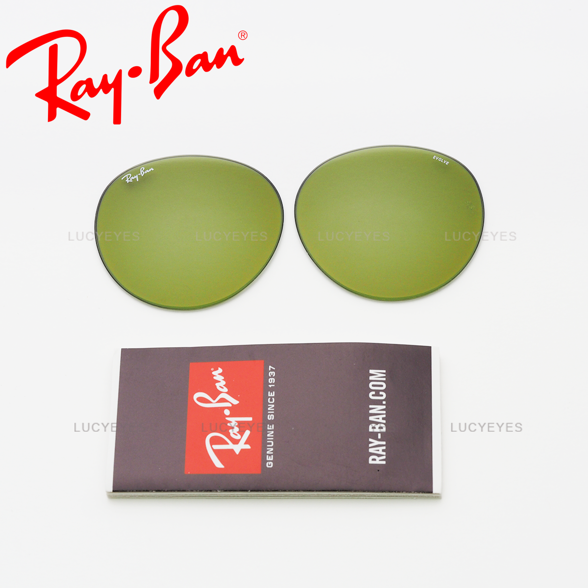 เลนส์ RAYBAN แท้ 100% RB3447 90644C, ROUND METAL, Photochromic เลนส์เปลี่ยนสีเขียว