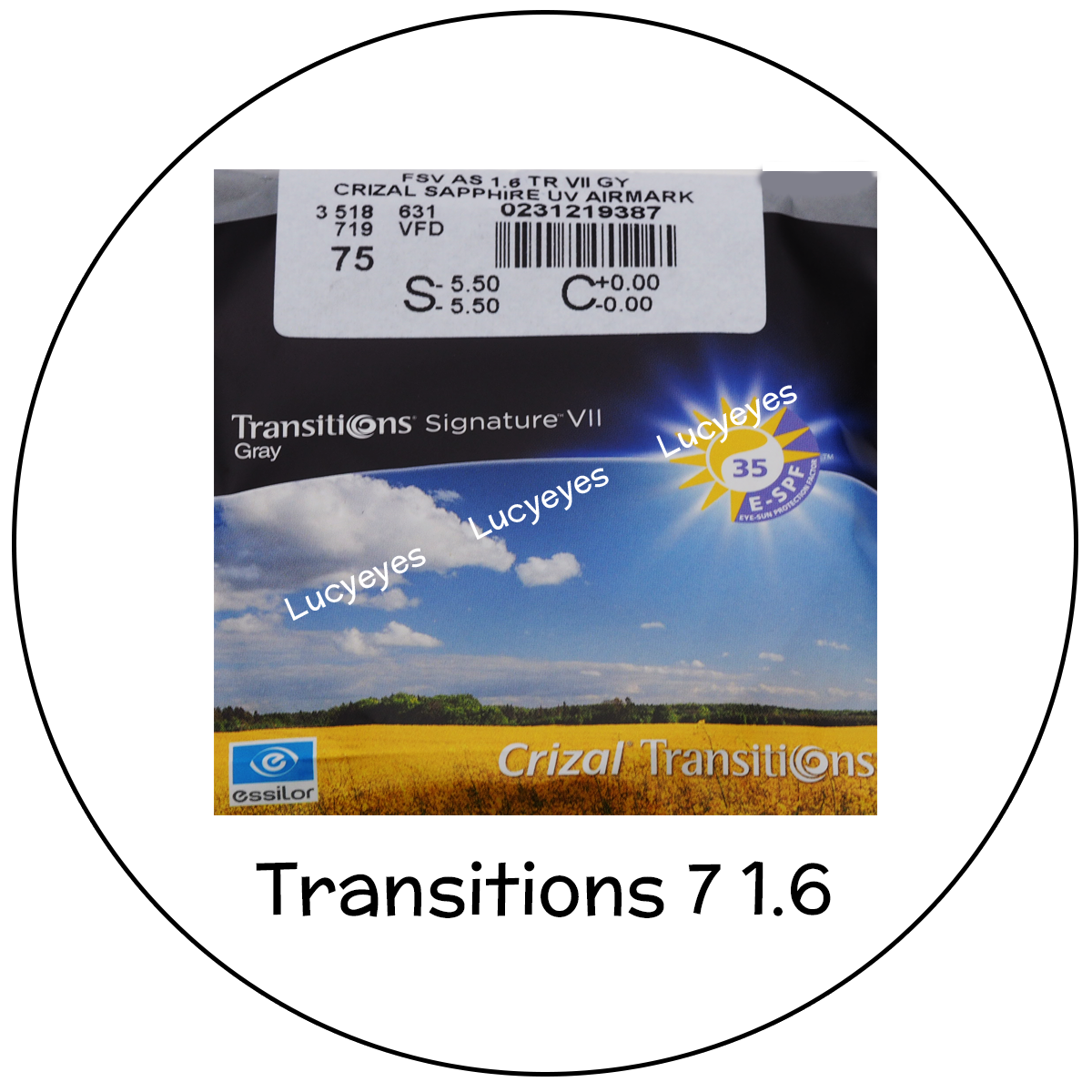 เลนส์ Essilor Transitions 7 1.60