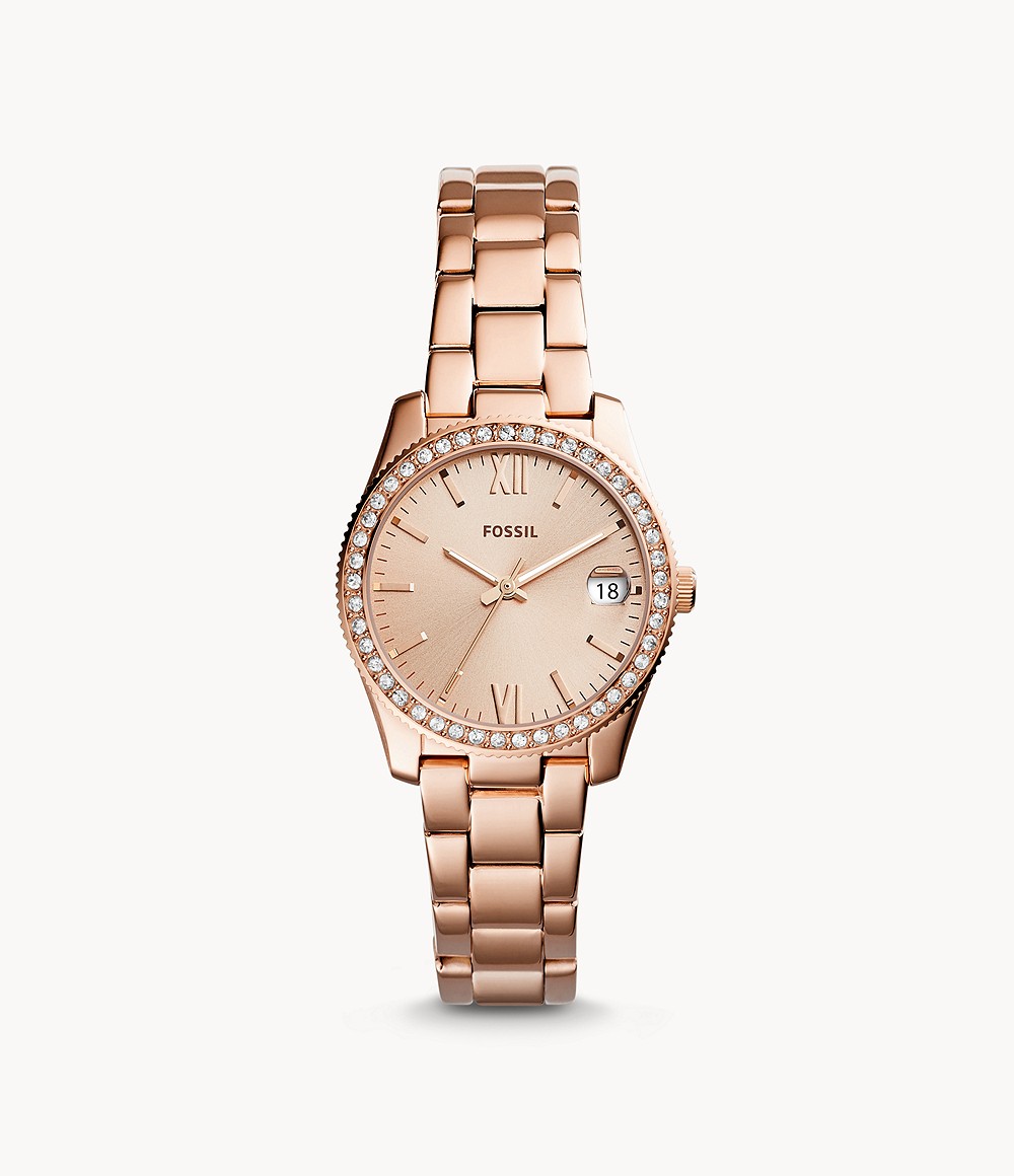 Fossil ES4318 นาฬิกาผู้หญิง Scarlette Mini Three-Hand Date Quartz Women's Watch