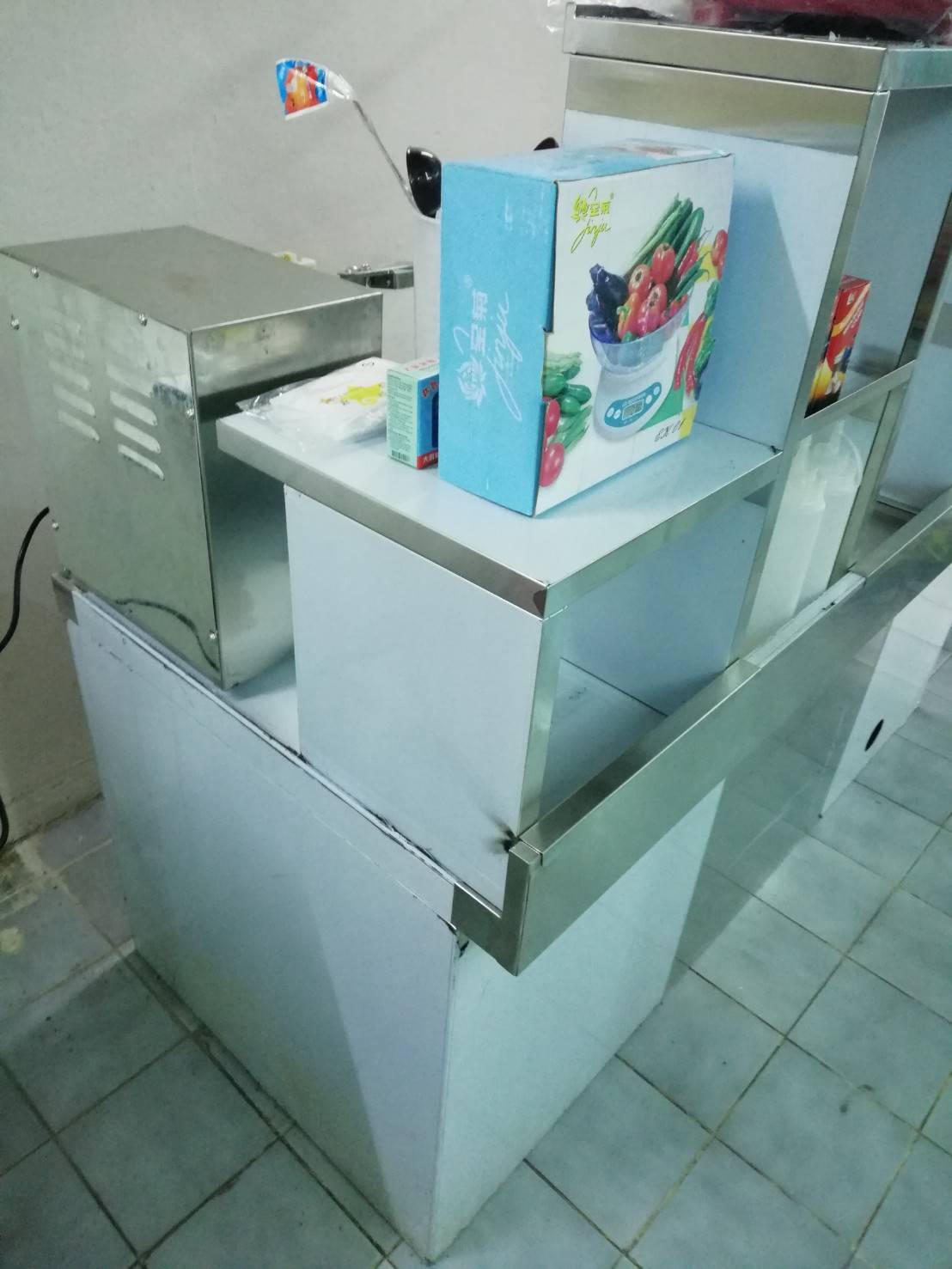 เคาร์เตอร์ชานมไข่มุกสแตนเลส ขนา 1.5 เมตร