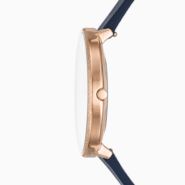 Skagen SKW2723 นาฬิกาผู้หญิง Skagen รุ่น SKW2723, Karolina Blue Leather Quartz Women's Watch