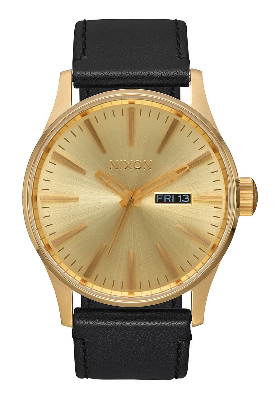 Nixon A105-510-00 นาฬิกาผู้ชาย Nixon รุ่น A105510, Sentry Leather 42mm Quartz Raising The Bar Men's Watch