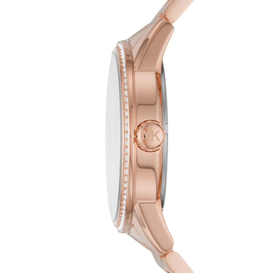 Michael Kors MK6863 นาฬิกาผู้หญิง Ritz Three-Hand Rose Gold-Tone Quartz Women's Watch