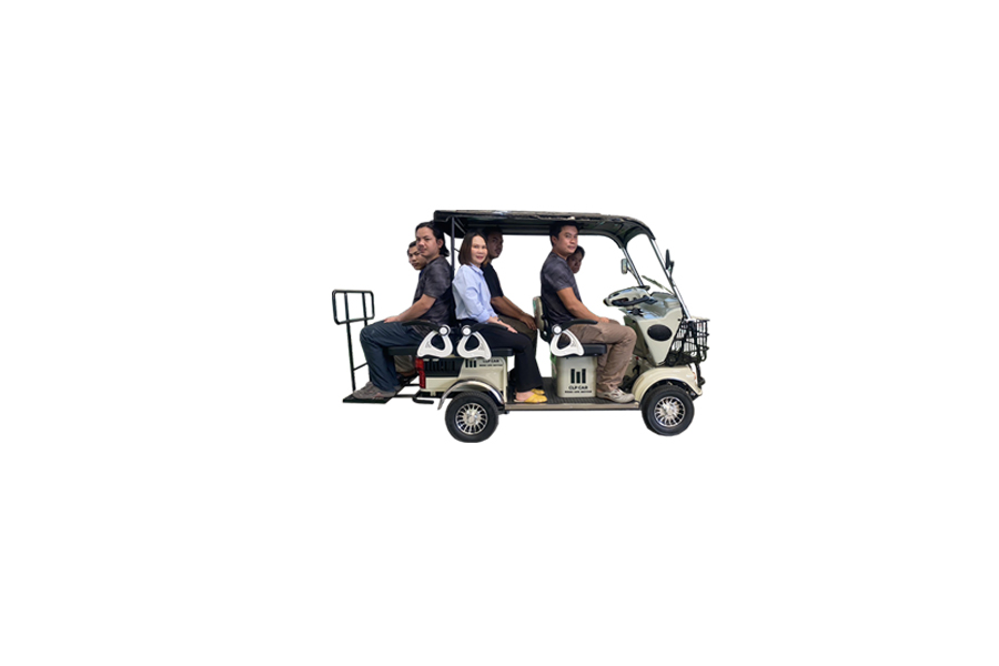 รถไฟฟ้า 4 ล้อ 6 ที่นั่ง (คนไซส์ใหญ่) รุ่น M-01ฺB BIG PLUS ยี่ห้อ CLP CAR ขับแฮนด์บิด