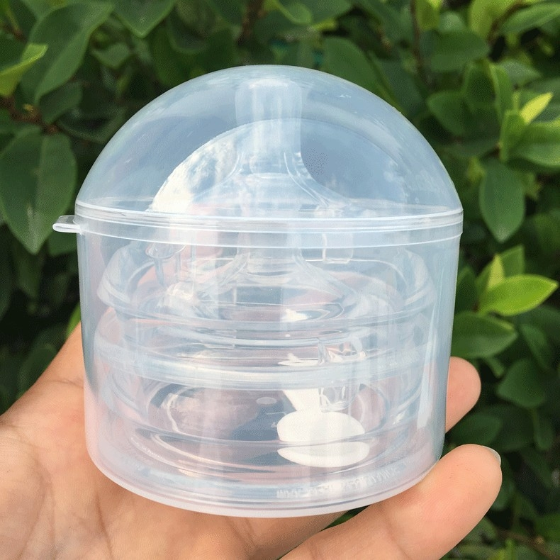 กล่องครึ่งวงกลม ใส่จุกนม PP กล่องเก็บจุกนม ใส่จุกหลอก