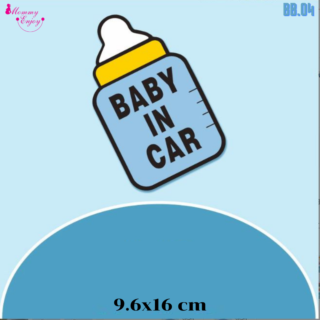 สติ๊กเกอร์ baby in car สติ๊กเกอร์อย่างดี สะท้องแสง เห็นชัดทั้งกลางวันและกลางคืน