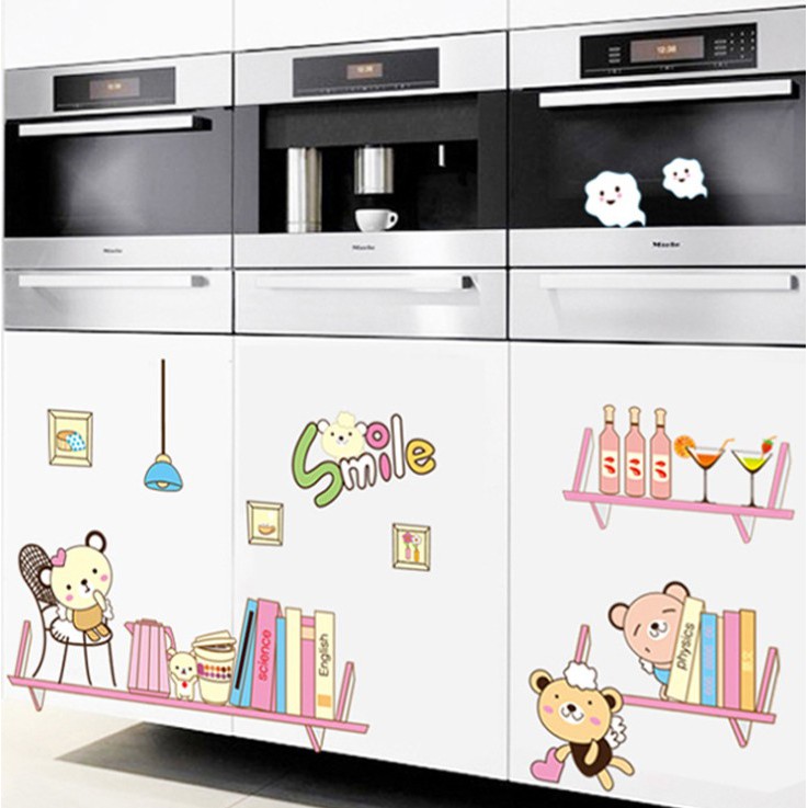 สติ๊กเกอร์ตกแต่งผนัง ขนาด 50x70 ซม. เนื้อ PVC มีกาวในตัว ไม่ทำลายผนัง เซต 2/4