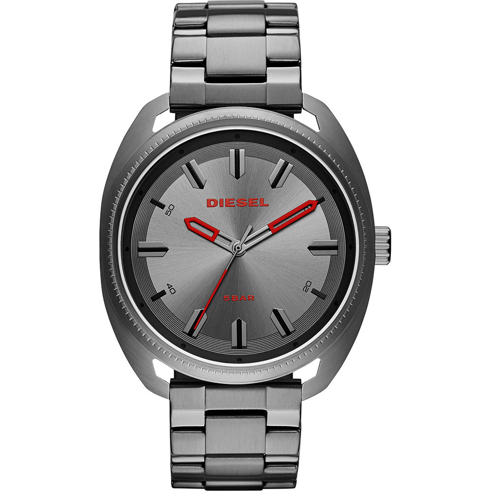 Diesel DZ1855 นาฬิกาผู้ชาย Diesel รุ่น DZ1855, Fastback Features A Gunmetal Case, Gray Sunray Dial Men's Watch