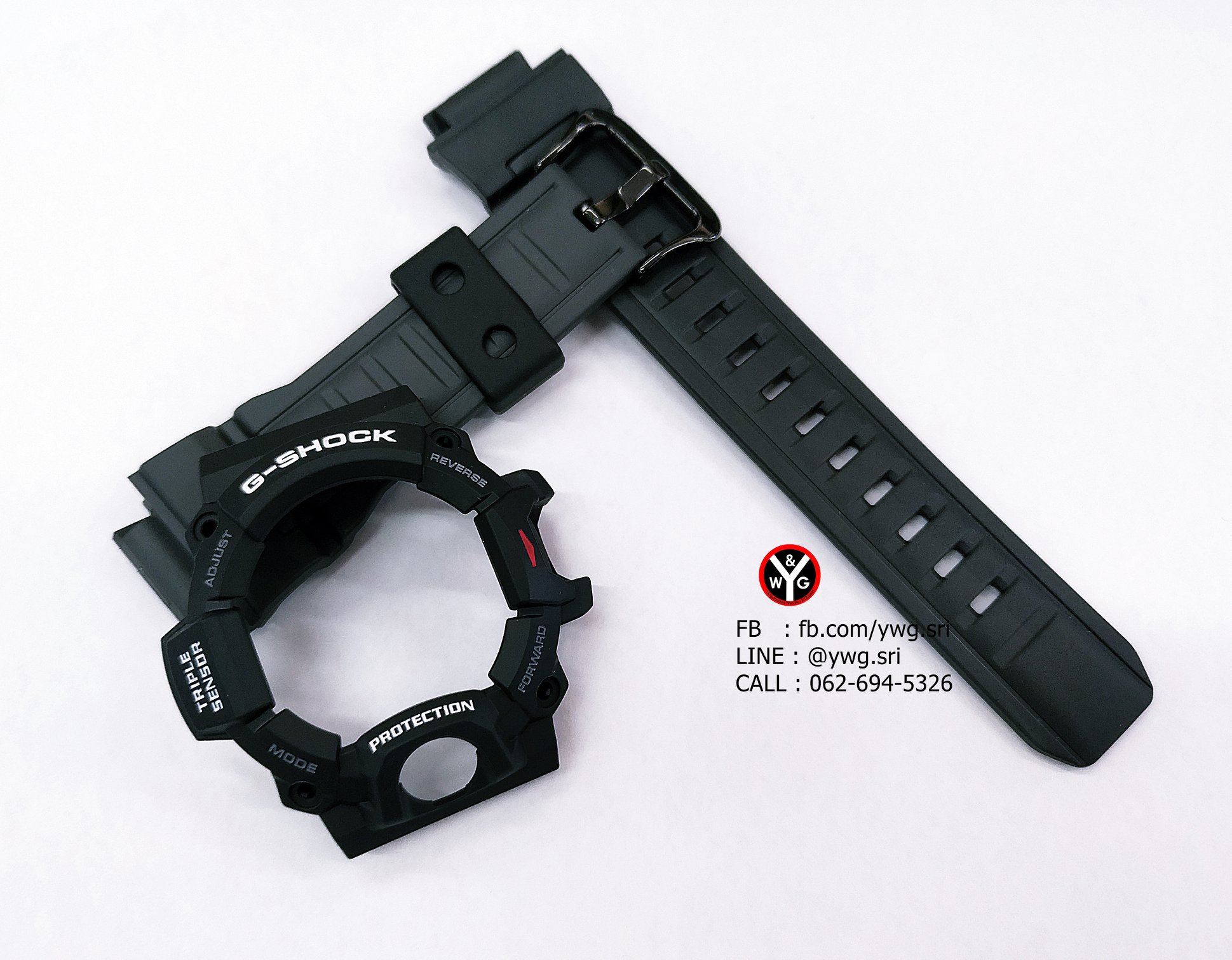 กรอบสาย G-SHOCK แท้ สีดำด้านฟร้อนขาว ใส่ได้รับรุ่น GW-9400