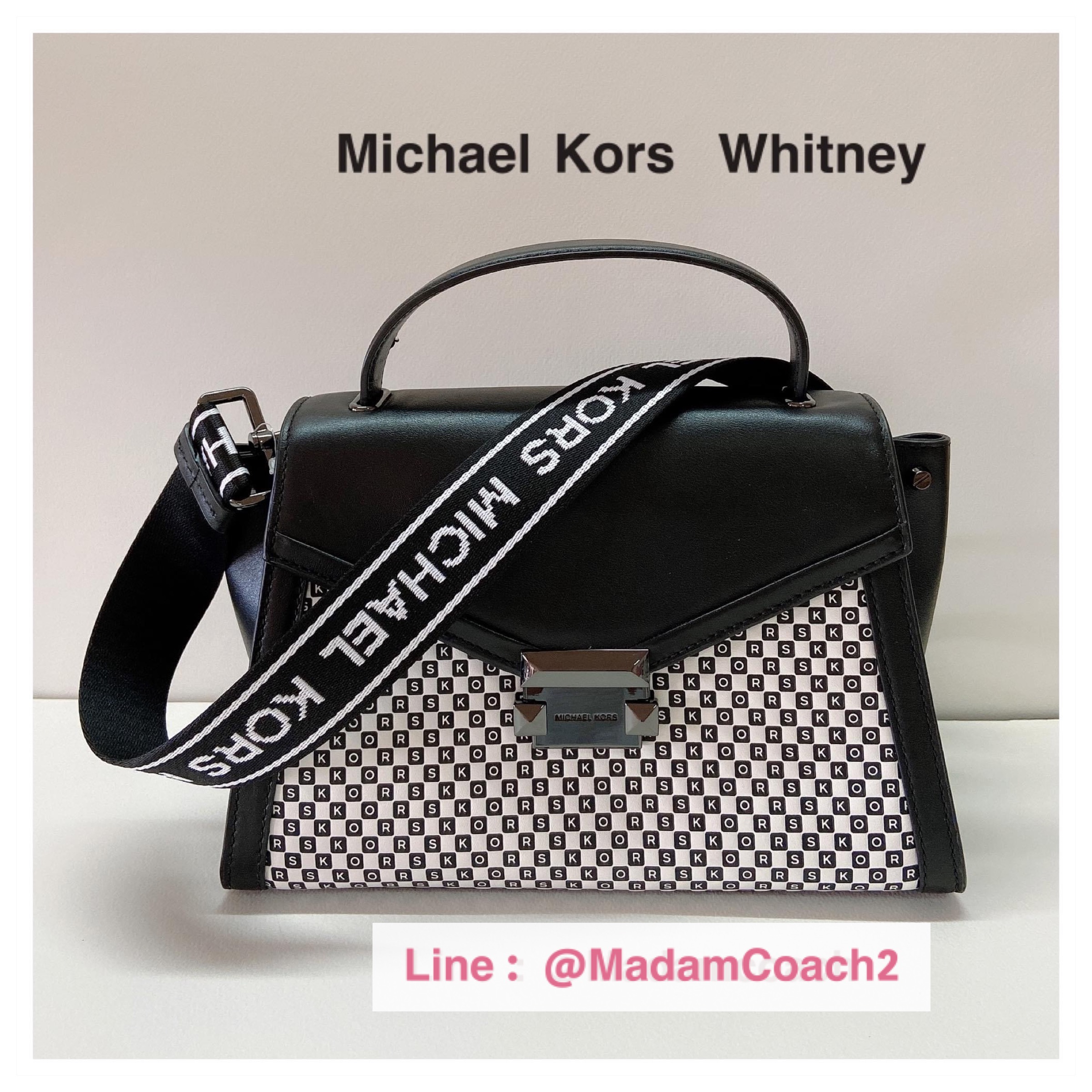 กระเป๋า Michael kors whitney medium checkboard leather bag