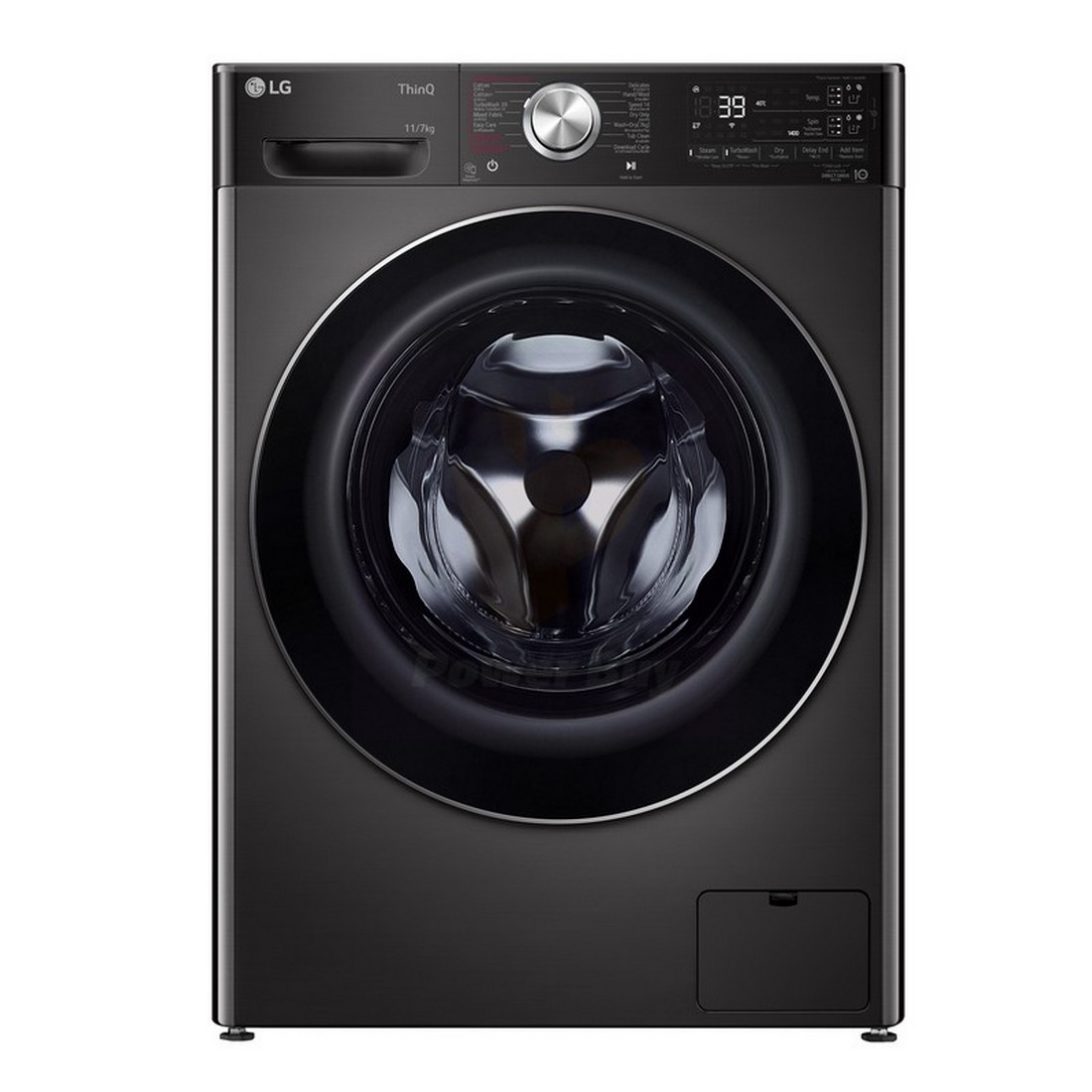[ผ่อน0%] LG เครื่องซักผ้าฝาหน้า LG FV1411H2BA ซัก 11 Kg / อบ 7 Kg ดำ ทันสมัย (ชลบุรีส่งฟรี)