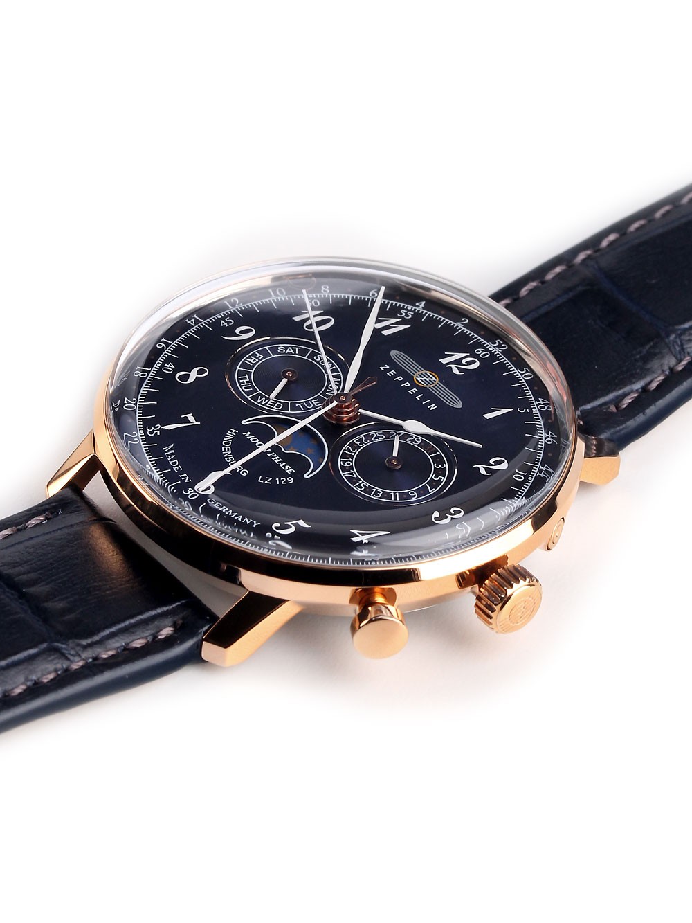 Zeppelin 7038-3 นาฬิกาผู้ชาย Series LZ129 Hindenburg Quartz Men's Watch Made In Germany