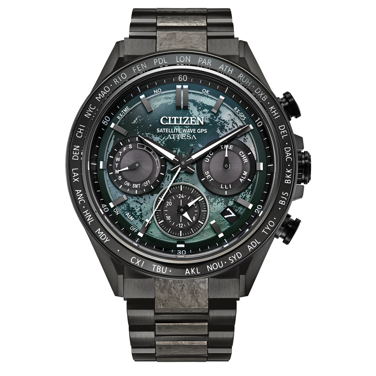 Citizen CC4065-61Y นาฬิกาผู้ชาย Attesa HAKUTO-R Satellite GPS Super Titanium™ Eco-Drive Radio-Controlled Perpetual Limited Edition 1,900 Pcs. Men's Watch