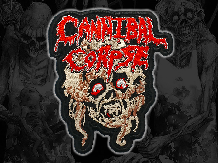 CANNIBAL CORPSE 'Zombie's Head & Band's logo' Embroidered Patch อาร์มแบบปัก