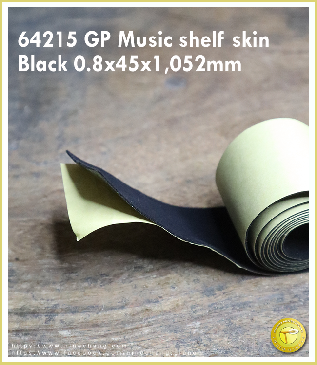 64215 Music shelf skin Black 0.8x45x1,052mm