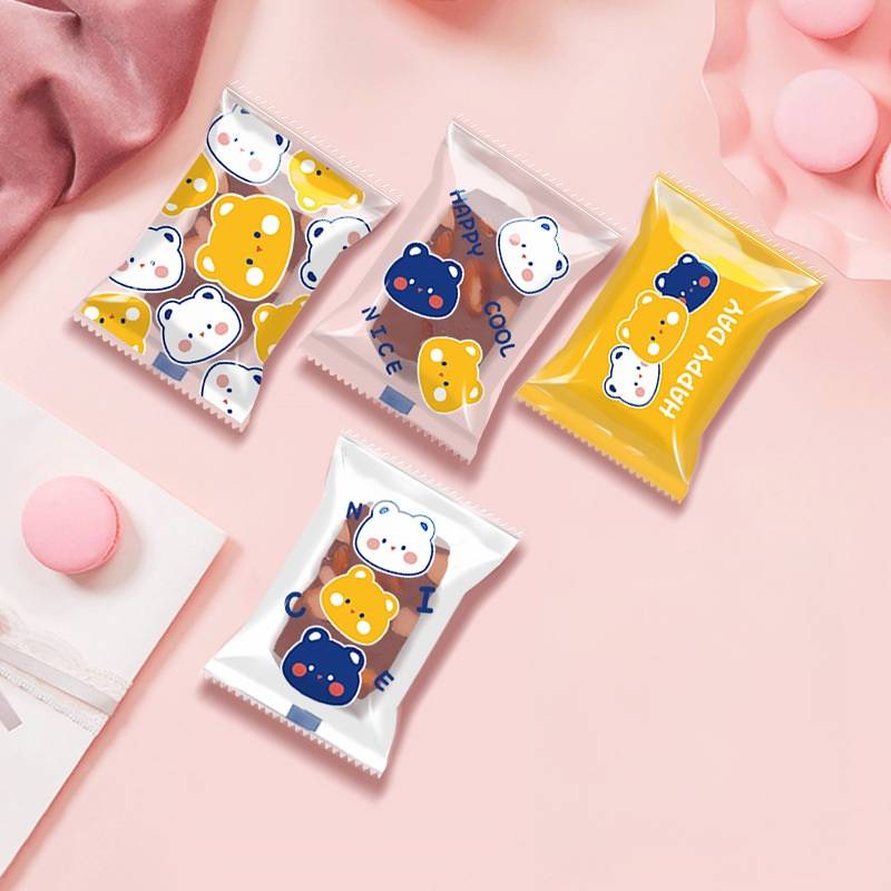 ถุงซีล ใส่ขนม คุกกี้ ลูกอม ขนาด 7x9.5-10 ซม. จำนวน 97-100 ใบ/แพ็ค ชุดที่ 7/7