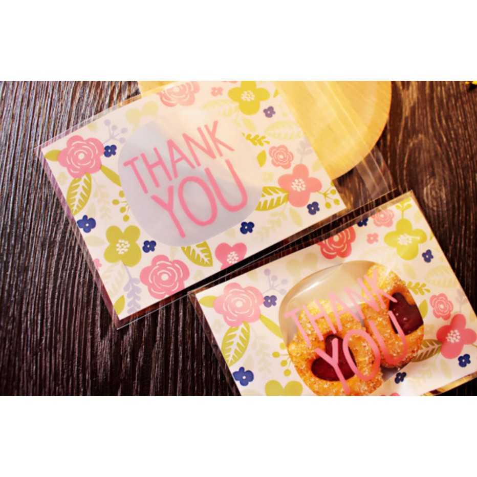 ถุงคุ๊กกี้ ฝากาว ขนาด 5x10 ซม.7×10 ซม.และ 8×10 ซม จำนวน 95-100 ชิ้นต่อแพ็ค