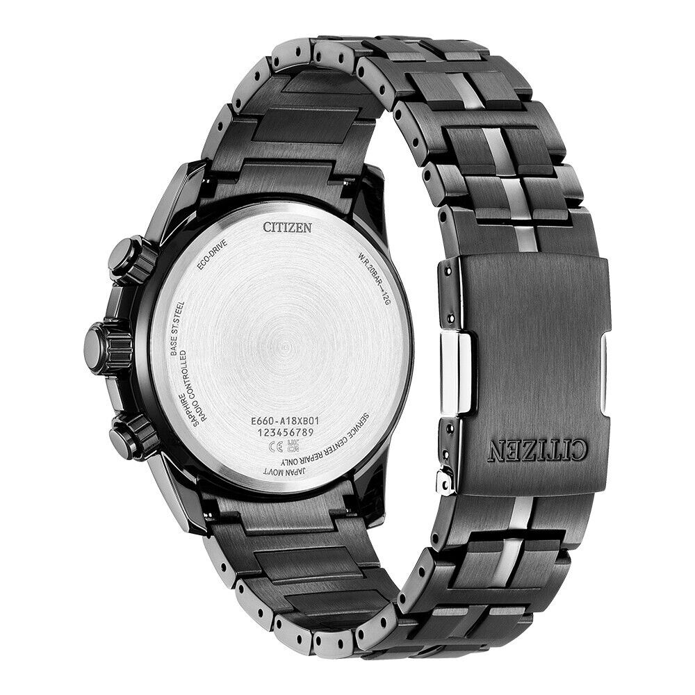 Citizen CB5885-85L นาฬิกาผู้ชาย Eco-Drive Perpetual World Time Chronograph GMT Men's Watch