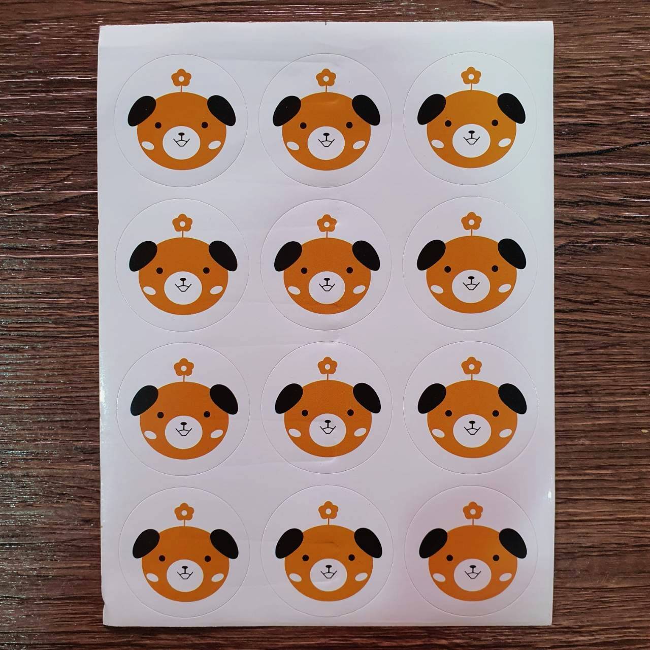 สติ๊กเกอร์ปิดถุงขนม ถุงคุ๊กกี้ ขนาดดวงละ 3.5 ซม. แพ็คละ 96 ดวง