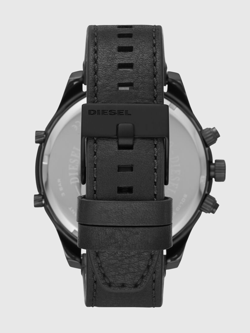 Diesel DZ7428 นาฬิกาผู้ชาย Boltdown Chronograph Black Leather Men's Watch