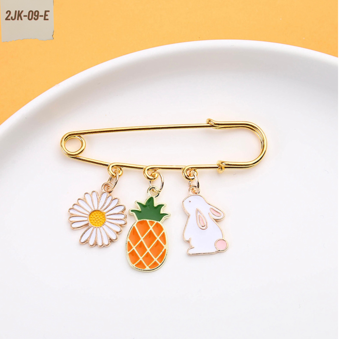 เข็มกลัดติดชุด ติดเพื่อความสวย หรือติดเพื่อความเชื่อสวยลงตัว เซตแฟนตาซี ผลไม้เกาหลี