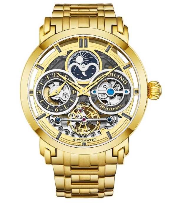 Stuhrling Original 371B.03 นาฬิกาผู้ชาย Luciano Automatic Skeleton Men's Watch