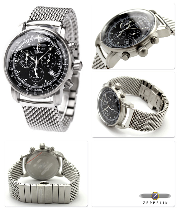Zeppelin 7680M-2 นาฬิกาผู้ชาย Series 100 Years Zeppelin Chronograph Men's Watch Made In Germany