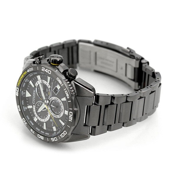 Citizen CB5037-84E นาฬิกาผู้ชาย Promaster Land Eco-Drive Global Radio-Controlled Perpetual Calendar Chronograph Men's Watch