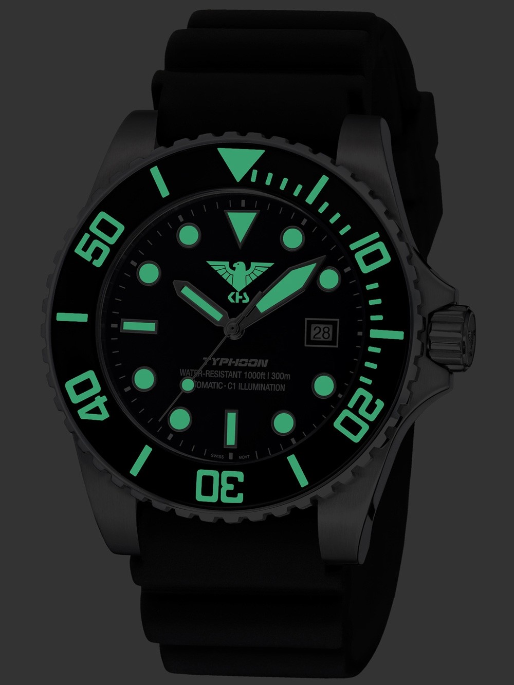 KHS Tactical KHS.TYSA.DB นาฬิกา Typhoon Automatic Watch