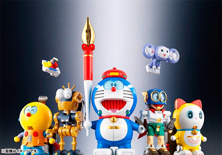 Bandai Chogokin Cho Gattai SF Robot Fujiko F Fujio Doraemon Characters