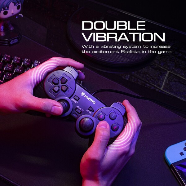 จอยเกมส์ จอยคอม Nubwo NJ-43 D-Input Controller ใช้งานกับระบบ Windows ได้