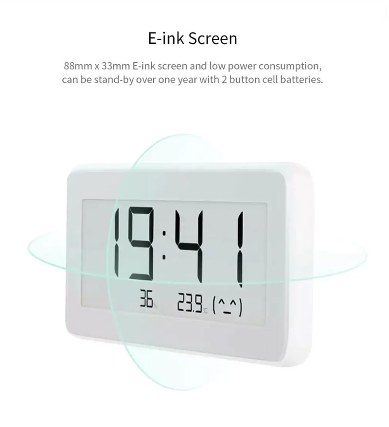 Mijia Multi-function Digital Clock Pro - นาฬิกาดิจิตอลวัดอุณหภูมิและความชื้น รุ่น Pro (BLE) (CN)