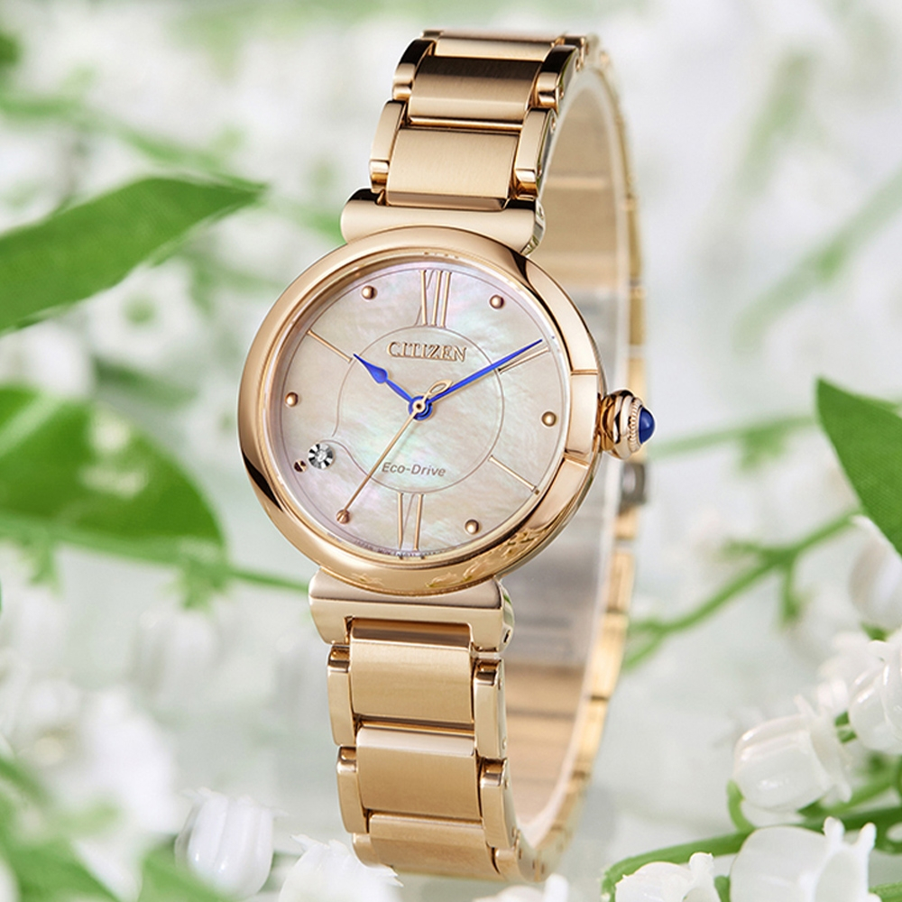 Citizen EM1073-85Y นาฬิกาผู้หญิง Eco-Drive Citizen L Rose Gold Women's Watch