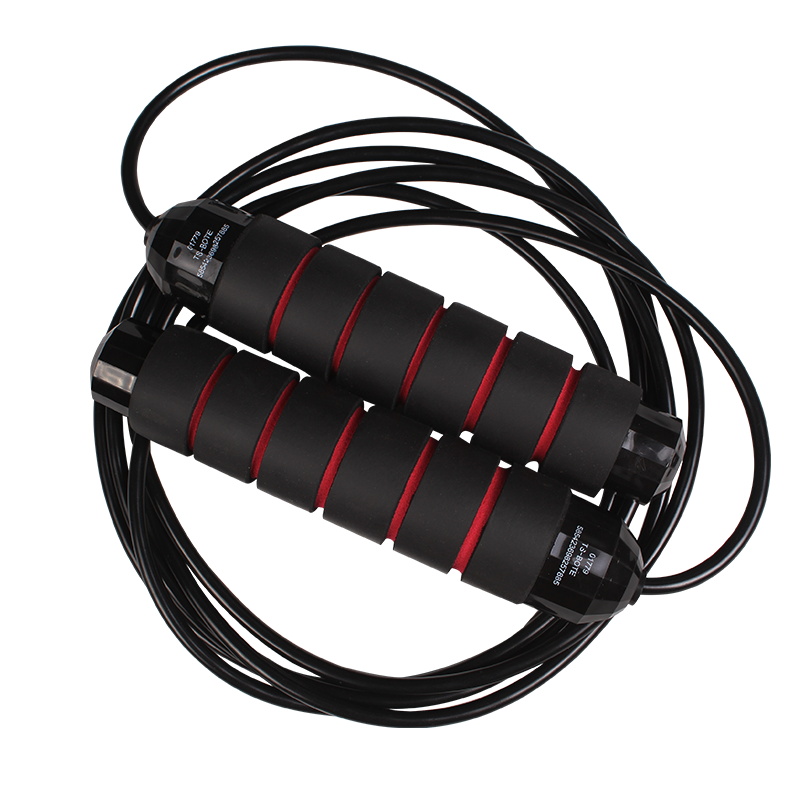 เชือกกระโดดมาตรฐานสากล วัสดุคุณภาพดี ด้านจับนุ่ม ปรับความยาวได้ ต้องเชือกกระโดดV4