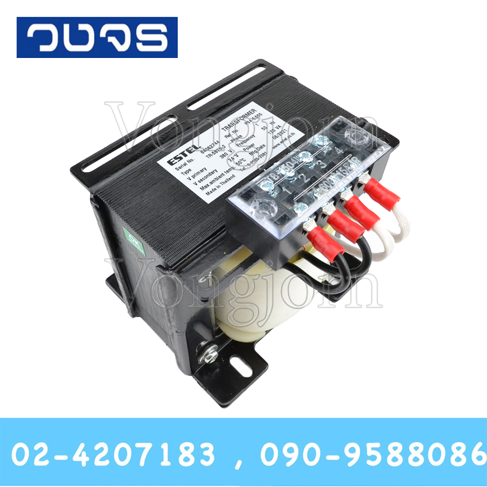 หม้อแปลงESTEL Input 0 380 VAC Output 0 24 VAC 120 VA