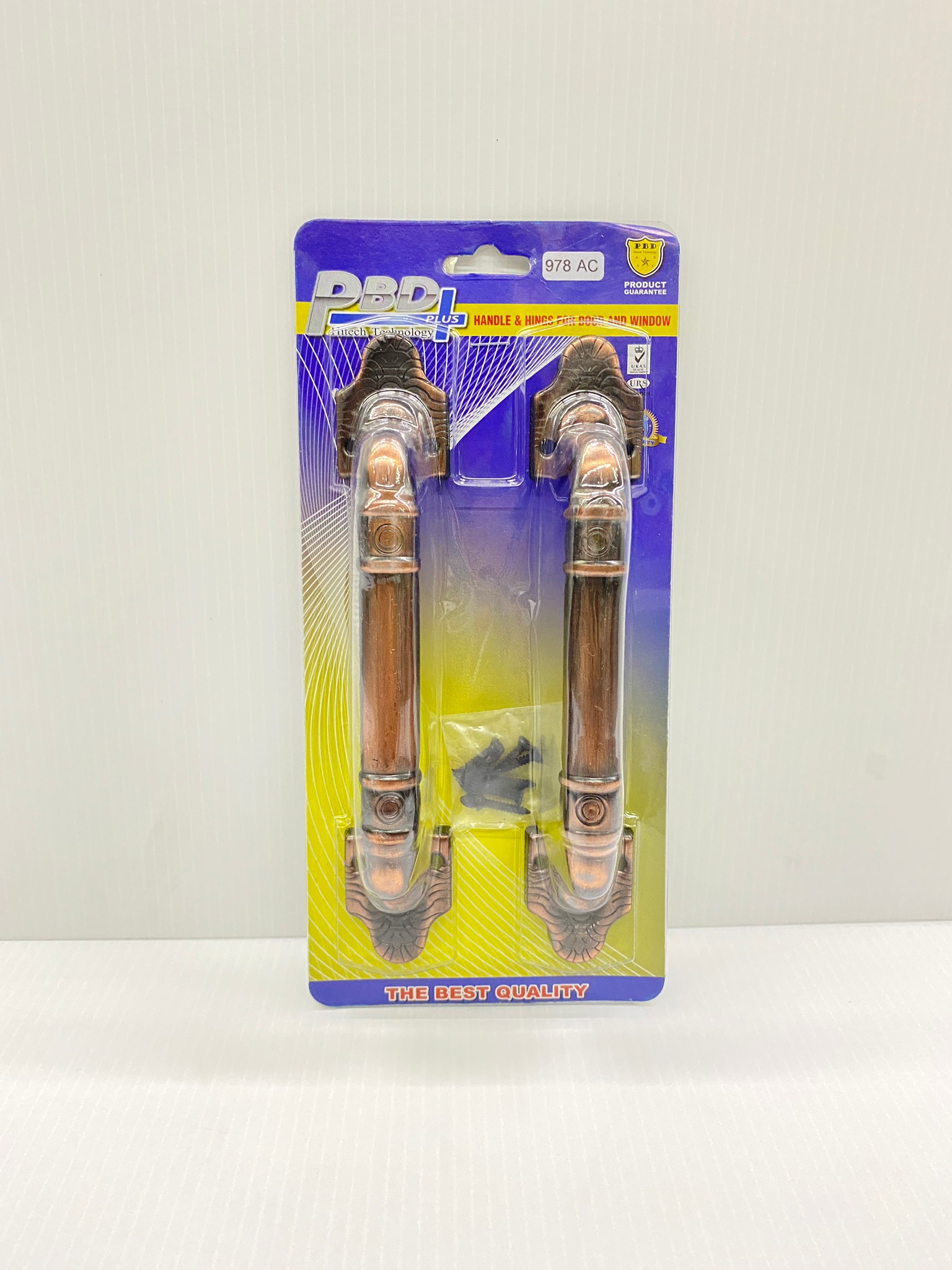 PBD PLUS มือจับ 8 นิ้ว สีรมดำ #968AC ลายพฤกษา (แพ็ค2ชิ้น)