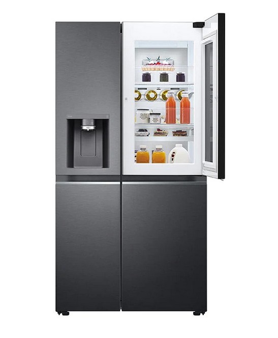 lg ตู้เย็นไซด์ บาย ไซด์ (22.4 คิว, สีดำ) รุ่น GC-X257CQES