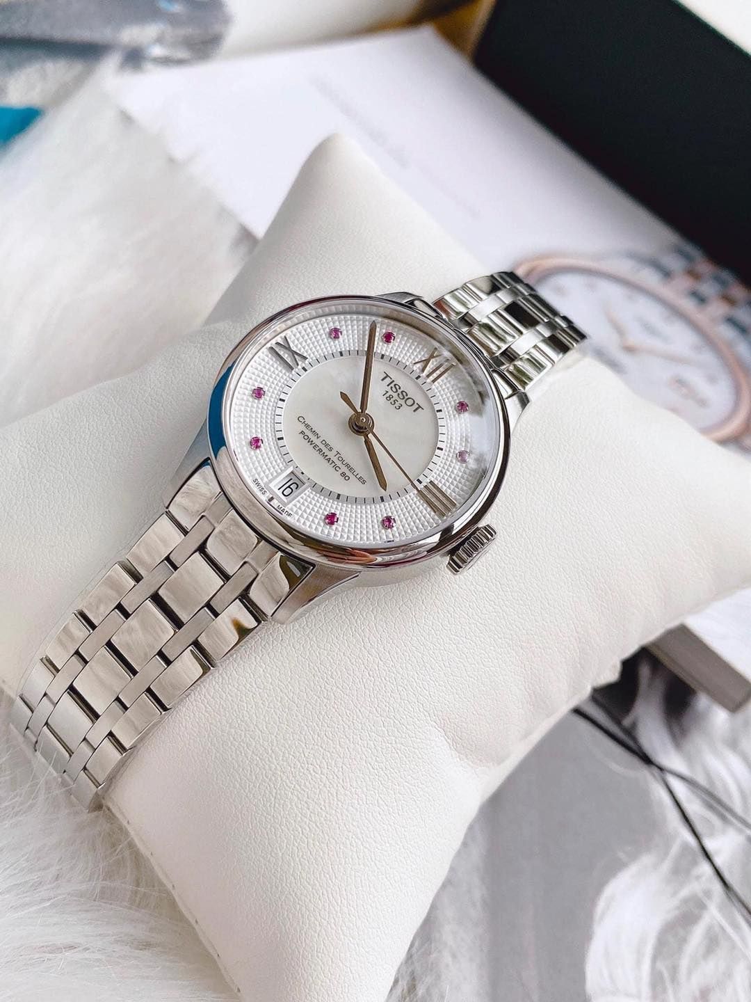 Tissot T099.207.11.113.00 นาฬิกาผู้หญิง Tissot รุ่น T0992071111300, T-Classic Chemin Des Tourelles Powermatic 80 Women's Watch