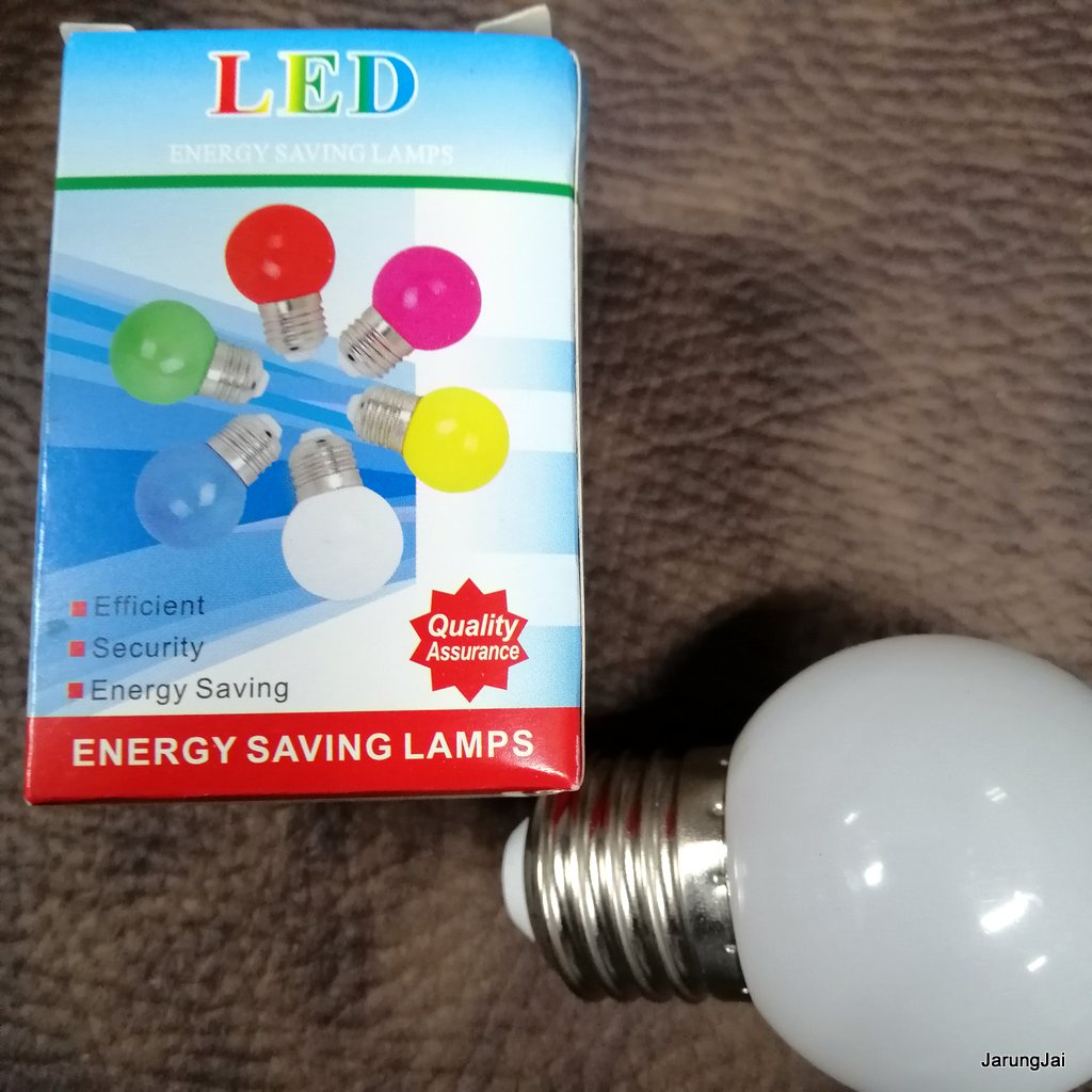 หลอดปิงปอง LED 3w แสงเหลือง เป็น PVC ตกไม่แตก ขั้วมาตรฐาน E27 หลอดไฟ led