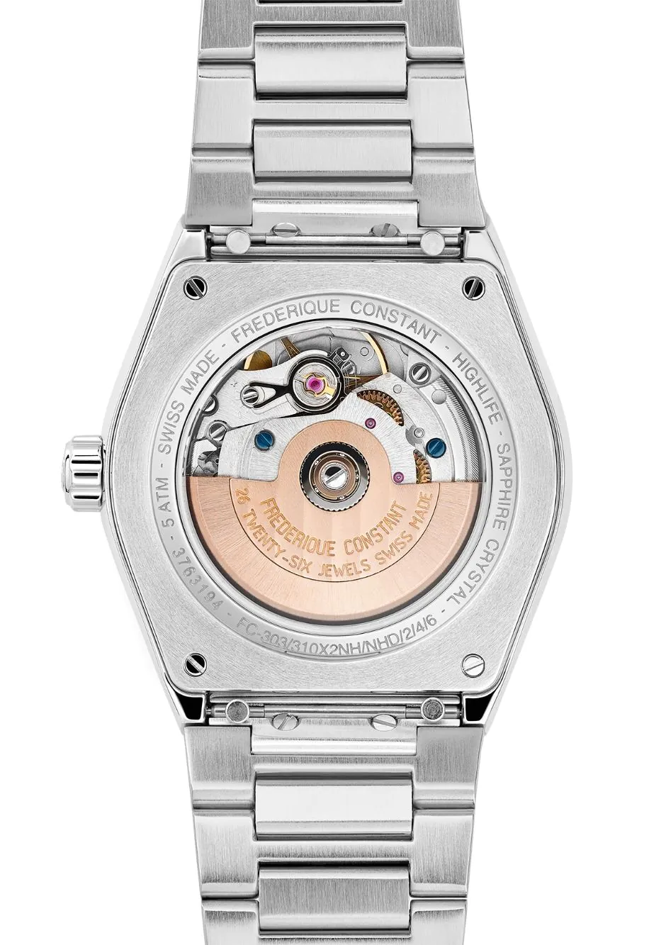 Frederique Constant FC-310SD2NH6B นาฬิกาผู้หญิง Heart beat Diamonds Highlife Automatic Women's Watch + แถมสาย