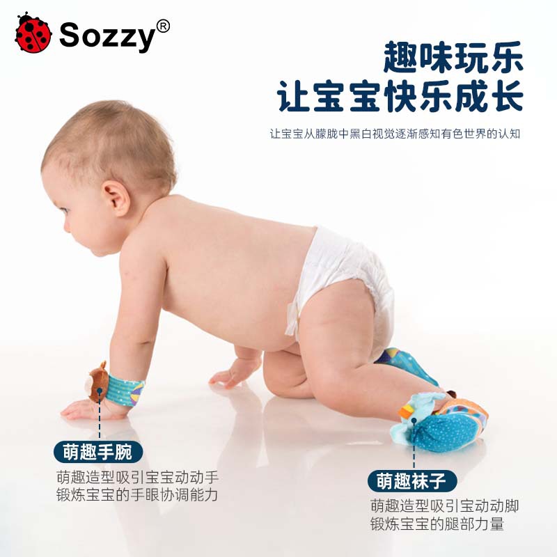 พรีออเดอร์ (Pre-order) Sozzy003 สายรัดข้อมือ+ถุงเท้า ลายสัตวฺน่ารัก ชุด4 ชิ้น