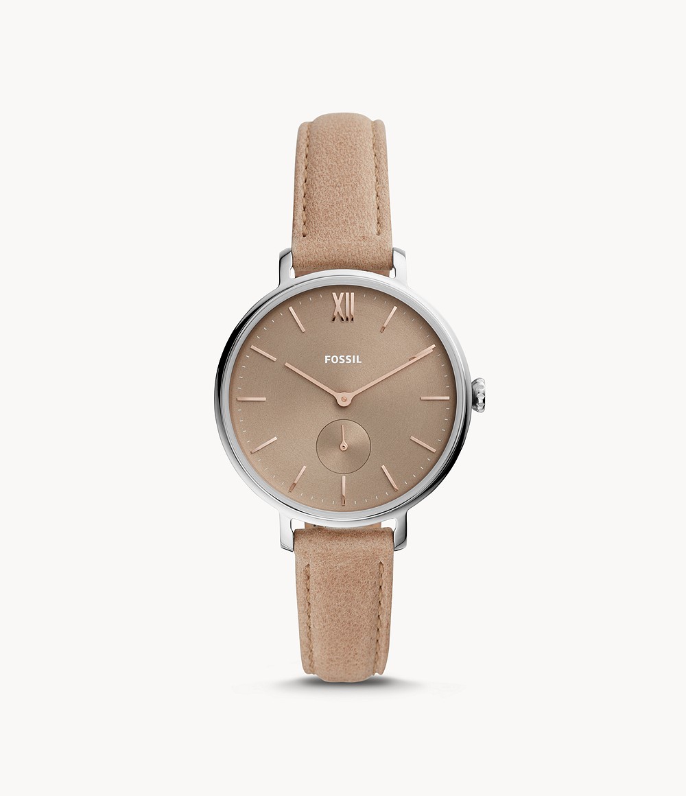 Fossil ES4664 นาฬิกาผู้หญิง Kalya Three-Hand Blush Leather Quartz Women's Watch